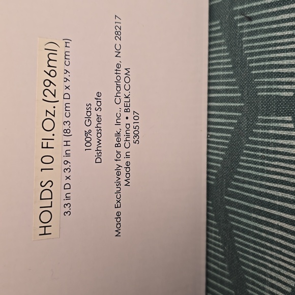 CROWN & IVY HOME BRAND SET OF 4 BLUE DOUBLE OLD FASHIONED 10 OZ DRINKING GLASSES - Picture 8 of 8